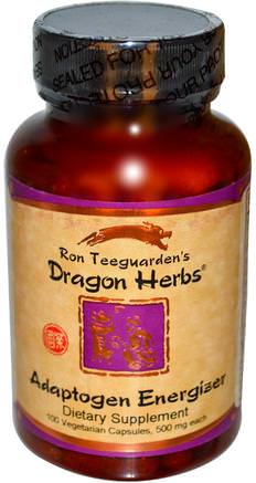 Adaptogen Energizer, 500 mg, 100 Veggie Capsules by Dragon Herbs-Kosttillskott, Adaptogen, Hälsa, Anti Stress