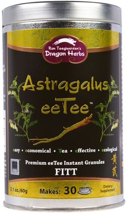 Astragalus eeTee, Premium eeTee Instant Granules, 2.1 oz (60 g) by Dragon Herbs-Kosttillskott, Adaptogen, Örtte