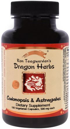 Codonopsis & Astragalus, 500 mg, 100 Veggie Caps by Dragon Herbs-Kosttillskott, Adaptogen, Anti-Åldrande