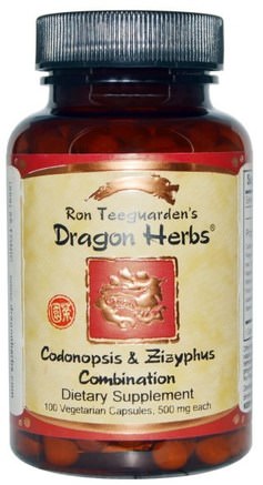 Codonopsis & Zizyphus Combination, 500 mg, 100 Veggie Caps by Dragon Herbs-Kosttillskott, Adaptogen, Kall Influensa Och Viral Ginseng