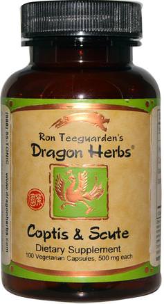 Coptis & Scute, 500 mg, 100 Veggie Caps by Dragon Herbs-Hälsa, Detox