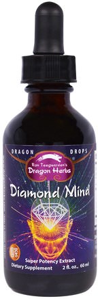 Diamond Mind, Super Potency Extract, 2 fl oz (60 ml) by Dragon Herbs-Hälsa, Uppmärksamhet Underskott Störning, Lägg Till, Adhd, Hjärna, Minne, Örter, Ginkgo Biloba