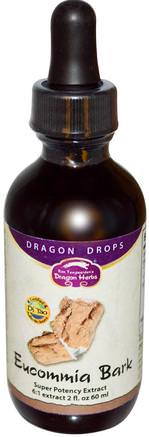 Dragon Drops, Eucommia Bark, Super Potency Extract, 2 fl oz (60 ml) by Dragon Herbs-Hälsa
