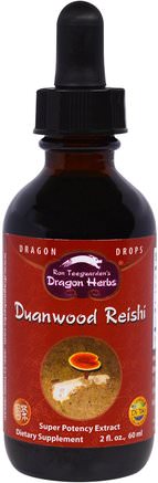 Duanwood Reishi, 2 fl oz (60 ml) by Dragon Herbs-Kosttillskott, Adaptogen, Medicinska Svampar, Reishi-Svampar