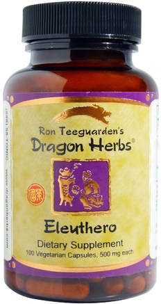 Eleuthero, 500 mg, 100 Veggie Caps by Dragon Herbs-Kosttillskott, Adaptogen, Kall Influensa Och Viral Ginseng