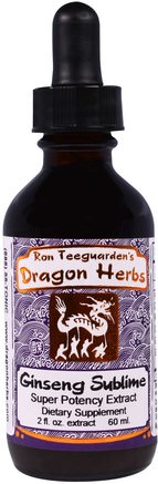 Ginseng Sublime, Super Potency Extract, 2 fl oz (60 ml) by Dragon Herbs-Kosttillskott, Adaptogen, Kall Influensa Och Viral, Ginseng Vätska