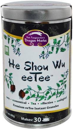 He Shou Wu eeTee, 2.1 oz (60 g) by Dragon Herbs-Mat, Örtte, Hår, Hårbotten, För Ti (Han Ska Du)