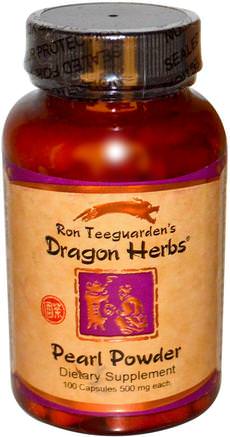 Pearl Powder, 500 mg, 100 Capsules by Dragon Herbs-Hälsa
