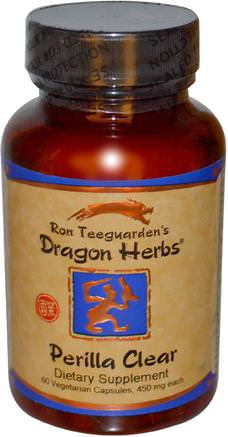 Perilla Clear, 450 mg, 60 Veggie Caps by Dragon Herbs-Hälsa, Allergier, Allergi, Lung Och Bronkial