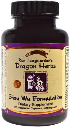 Shou Wu Formulation, 500 mg, 100 Veggie Caps by Dragon Herbs-Bad, Skönhet, Hår, Hårbotten, För Ti (Han Ska Du)