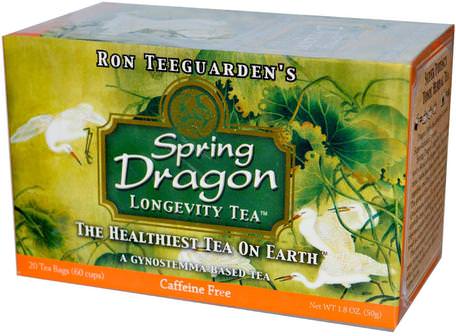 Spring Dragon Longevity Tea, Caffeine Free, 20 Tea Bags, 1.8 oz (50 g) by Dragon Herbs-Mat, Örtte