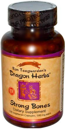 Strong Bones, 500 mg, 100 Veggie Caps by Dragon Herbs-Hälsa, Ben, Osteoporos