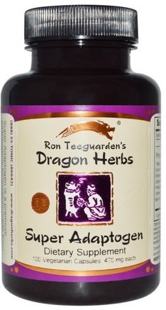 Super Adaptogen, 470 mg, 100 Veggie Caps by Dragon Herbs-Kosttillskott, Adaptogen