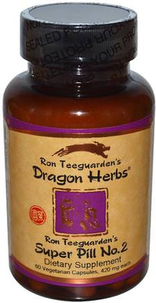 Super Pill No. 2, 420 mg Each, 60 Veggie Caps by Dragon Herbs-Hälsa, Kall Influensa Och Virus, Immunförsvar
