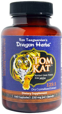 Tom Kat, Potent Jing Tonic For Men, 250 mg, 100 Capsules by Dragon Herbs-Hälsa, Män