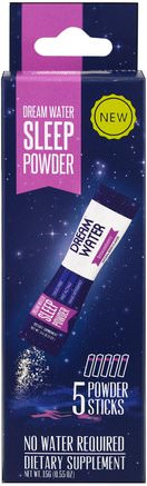 Sleep Powder, Snoozeberry, 5 Powder Sticks, 3 g Each by Dream Water-Kosttillskott, Sömn