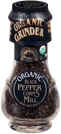 Organic Black Pepper Corns Mill, 1.59 oz (45 g) by Drogheria & Alimentari-Mat, Kryddor Och Kryddor, Peppar Krydda