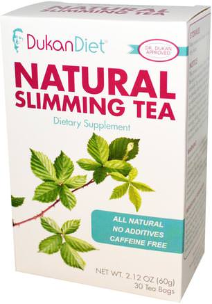 Natural Slimming Tea, 30 Tea Bags, 2.12 oz (60 g) by Dukan Diet-Mat, Örtte, Hälsa