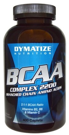 BCAA Complex 2200, Branched Chain Amino Acids, 400 Caplets by Dymatize Nutrition-Kosttillskott, Aminosyror, Bcaa (Förgrenad Aminosyra)