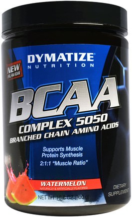 BCAA, Complex 5050, Branched Chain Amino Acids, Watermelon, 10.6 oz (300 g) by Dymatize Nutrition-Kosttillskott, Aminosyror, Bcaa (Förgrenad Aminosyra)