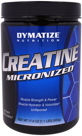 Creatine Micronized, 17.6 oz (500 g) by Dymatize Nutrition-Sport, Kreatinpulver, Träning