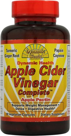 Apple Cider Vinegar Complete, 90 Veggie Caps by Dynamic Health Laboratories-Mat, Kaffe Te Och Drycker, Fruktjuicer