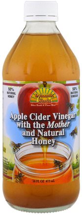 Apple Cider Vinegar With Mother & Honey, 16 fl oz (473 ml) by Dynamic Health Laboratories-Hälsa, Detox