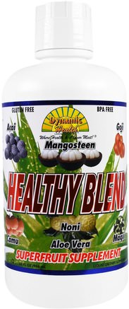 Healthy Blend, Superfruit Supplement, 32 fl oz (946 ml) by Dynamic Health Laboratories-Mat, Kaffe Te Och Drycker, Fruktjuicer