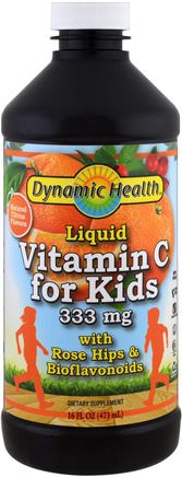 Liquid Vitamin C for Kids, Natural Citrus, 16 fl oz (473 ml) by Dynamic Health Laboratories-Barns Hälsa, Kosttillskott Barn