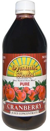 Pure Cranberry Juice Concentrate, 16 fl oz (473 ml) by Dynamic Health Laboratories-Mat, Kaffe Te Och Drycker, Fruktjuicer