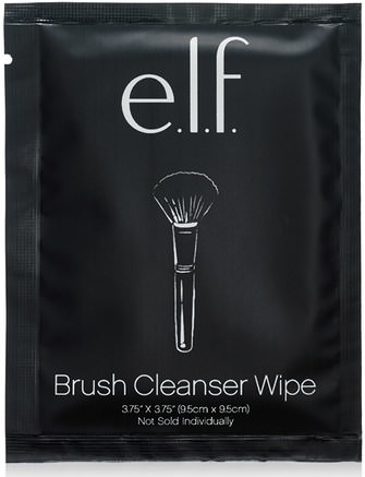 Brush Cleanser Wipes, 10 Wipes by E.L.F. Cosmetics-Bad, Skönhet