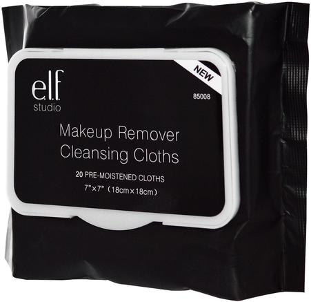 Makeup Remover Cleansing Cloths, 20 Pre-Moistened Cloths by E.L.F. Cosmetics-Hudvård