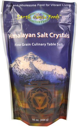Himalayan Salt Crystals, 1 lb (454 g) by Earth Circle Organics-Mat, Kryddor Och Kryddor, Salt Naturligt Salt