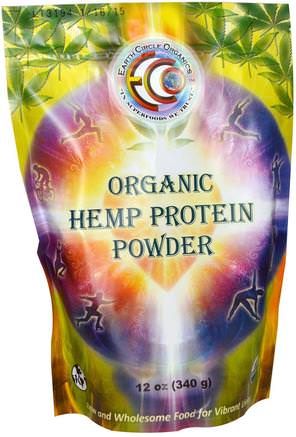 Organic Hemp Protein Powder, 12 oz (340 g) by Earth Circle Organics-Mat, Vegetarisk Mat, Superfoods