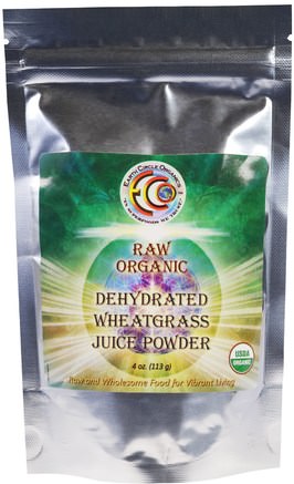 Raw Organic Dehydrated Wheatgrass Juice Powder, 4 oz (113 g) by Earth Circle Organics-Kosttillskott, Superfoods, Vete Gräs