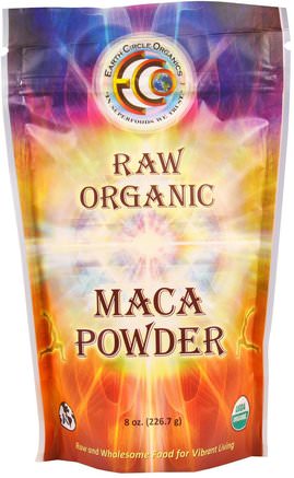 Raw Organic Maca Powder, 8 oz (226.7 g) by Earth Circle Organics-Kosttillskott, Adaptogen, Superfoods