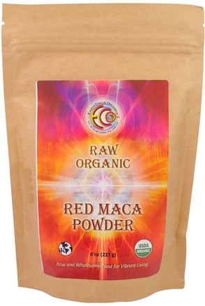 Raw Organic Red Maca Powder, 8 oz (227 g) by Earth Circle Organics-Kosttillskott, Adaptogen, Män, Maca