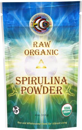 Raw Organic Spirulina Powder, 4 oz (113 g) by Earth Circle Organics-Kosttillskott, Spirulina