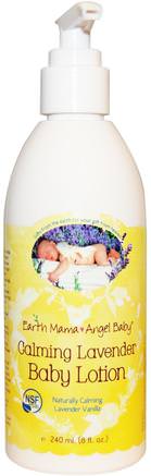 Baby Lotion, Naturally Calming Lavender Vanilla, 8 fl oz (240 ml) by Earth Mama Angel Baby-Bad, Skönhet, Body Lotion, Baby Lotion