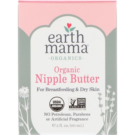 Natural Nipple Butter, 2 fl oz (60 ml) by Earth Mama Angel Baby-Barns Hälsa, Babyfodring, Amning