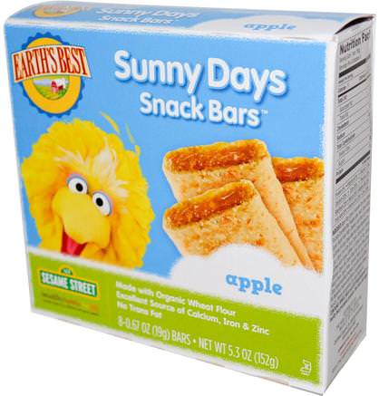 Sunny Days Snack Bars, Apple, 8 Bars, 0.67 oz (19 g) Each by Earths Best-Barns Hälsa, Babyfodring, Baby Snacks Och Finger Mat, Småbarnsmad, Barn Mat