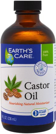 Castor Oil, 8 fl oz (236 ml) by Earths Care-Hälsa, Hud