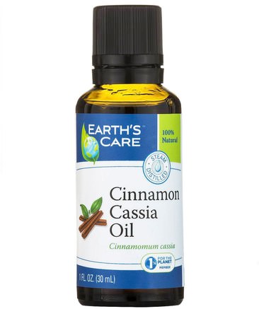 Cinnamon Cassia Oil, 100% Natural, 1 fl oz (30 ml) by Earths Care-Bad, Skönhet, Aromaterapi Eteriska Oljor, Kanelolja
