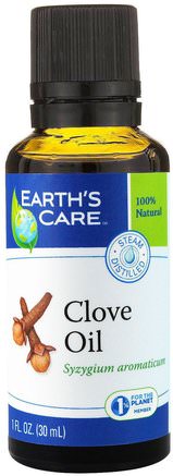 Clove Oil, 1 fl oz (30 ml) by Earths Care-Bad, Skönhet, Aromterapi Eteriska Oljor, Nötköttolja