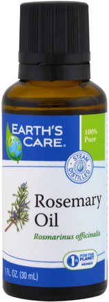Rosemary Oil, 1 fl oz (30 ml) by Earths Care-Bad, Skönhet, Aromaterapi Eteriska Oljor, Rosmarinolja
