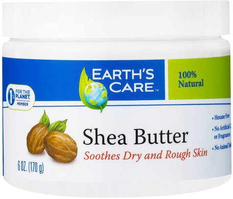 Shea Butter, 100% Pure, 6 oz (170 g) by Earths Care-Bad, Skönhet, Sheasmör
