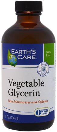 Vegetable Glycerin, 8 fl oz (236 ml) by Earths Care-Skönhet, Ansiktsvård