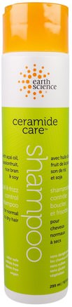 Ceramide Care, Curl & Frizz Control Shampoo, 10 fl oz (295 ml) by Earth Science-Bad, Skönhet, Schampo, Hår, Hårbotten, Balsam