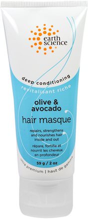 Deep Conditioning, Hair Masque, Olive & Avocado, 2 oz (59 g) by Earth Science-Bad, Skönhet, Balsam, Hår, Hårbotten, Schampo, Balsam