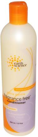 Extra Gentle Conditioner, Fragrance Free, 12 fl oz (355 ml) by Earth Science-Bad, Skönhet, Balsam, Hår, Hårbotten, Schampo, Balsam